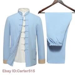 3pcs Traditional Chinese Linen Kung Fu Tai Chi Uniform Retro Plus Size Tang Suit
