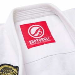 White BJJ Gi Shoyoroll Cut RVCA Batch 136 Competitor Retro Jiu Jitsu Uniform