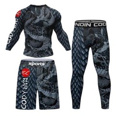 USA Ship Asian Dragon Theme Brazilian Jiu Jitsu BJJ Rashguard MMA BJJ Rash Guard