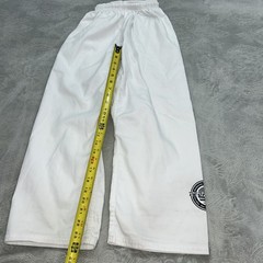 Size 150 (US 12) TECH MMA Martial Arts TAEKWONDO PANTS Kids White Youth