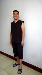 Men’s Retro Kung Fu Tang Suits Boxing Vests Cotton Tai Chi Uniform Waistcoat US