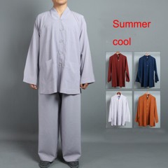 Unisex Buddhist Zen Clothing Shaolin Monk Kung Fu Martial Arts Wushu Uniforms