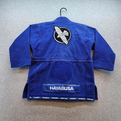 Hayabusa Gold Weave BJJ Jiu Jitsu Gi Jacket Top Youth Y3 Blue 100% Cotton Kimono