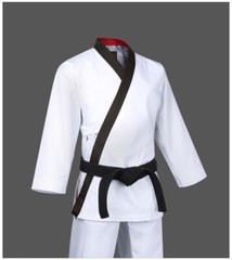 MOOTO Geum Gang Grand Master Uniform (Black-Neck) Open Uniform Instructor Dobok