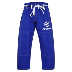 Felino Blue Adult Premium BJJ Gi Uniform Pearl Weave Brazilian Jiu Jitsu Kimono