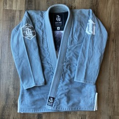 War Tribe Jiujitsu Kimono Gray Blue Warrior Graphic Men’s A1