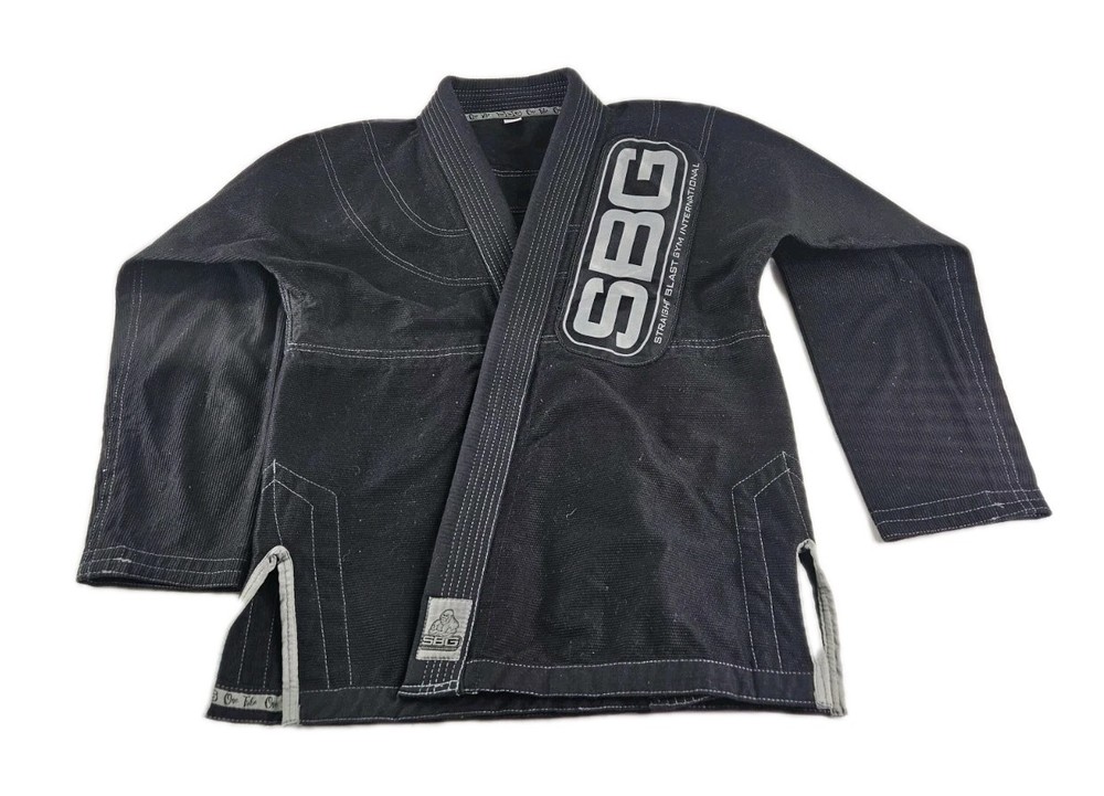 SBG Gi Youth Child Black W1 Straight Blast Gym MMA Martial Arts JuJitSu