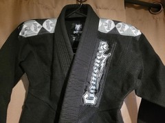 Gameness Gi Top Kids Youth Size 0 Black JiuJitsu Black