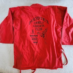 Adult Red Pullover Karate Gi Top Family Karate Club Graphic Bold Look