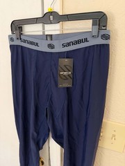 Sanabul Size 2XL Mens Base Layer Compression Pants Navy Blue