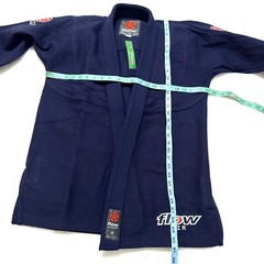 Flow Pro Mens Jui Jitsu Kimono Top Open Front Navy Blue Size A1L / A 1L