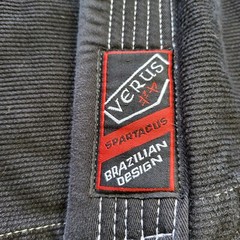 Verus Brazilian Jiu Jitsu Gi Men’s Size A00 Black Cotton Long Sleee Embroidered
