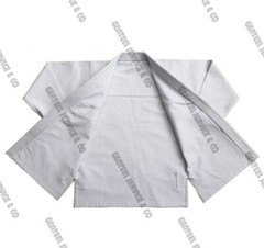 1 coat and 3 pants Blank White for BJJ Pearl weave 450 coat and Rip stop pant A3