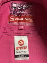Gracie Barra Equipe GB Edition Lite Kimono Brazilian Jiu-Jitsu Gi PINK Youth Y3