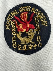 Vintage Lion Brand Japanese Karate Gi Top Jacket Martial Arts Uniform W/ Patches