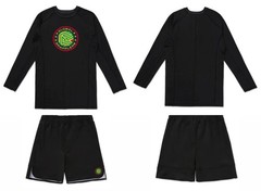 New Albino and Preto RS Comp RYGB Rash Guard LS and Fitted Short Set