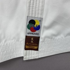 Arawaza Amber Evolution WKF Approved Karate Kata Gi Jacket White Size 3 1/2-165