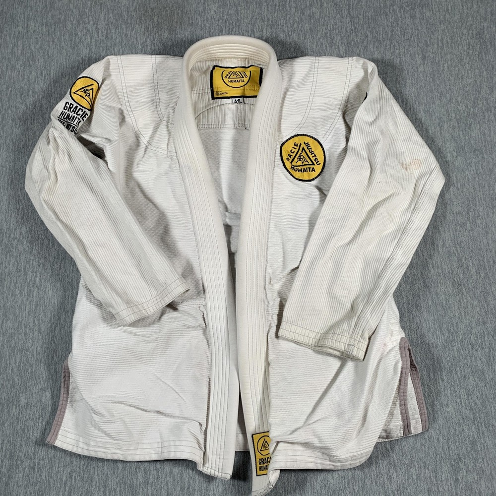 Gracie Humaita Maeda BJJ Gi Jacket Kimono Top Adult A1L White Jiu Jitsu Uniform