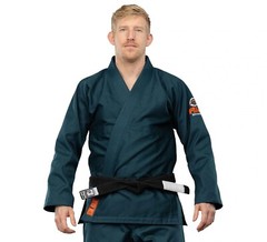Fuji Lightweight Light Weight Mens Brazilian Gi Jiu-Jitsu BJJ Navy Blue w Orange