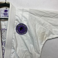 Rolles Gracie Jiu Jitsu Kimono Mens A2L White Purple MMA Jacket