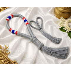 Mongkol Boxing Headband Handmade Color Sliver Gray Armbands Premium Prajiat Mua