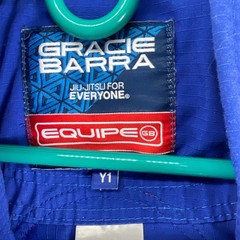 Gracie Barra Jiu Jitsu Gi Top Kids Y1 Blue Excellent Equipe GB Edition Ripstop