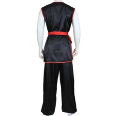 Sleeveless Martial Arts Kungfu Uniform Taichi Wing Chun Shaolin Monk Suit Black