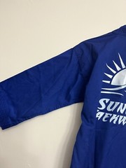 Taekwondo Gi Kids Size 1/150 Blue 2-Piece Used. With 2 Belts Green And White.