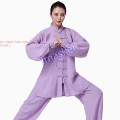 Men Women Linen Tai Chi Uniforms Kung Fu Suit Martial Arts Wing Chun Clothes Set