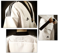 Adidas Champion 3-Stripe Uniform Military Uniform Taekwondo Dobok NEW WHITE