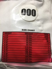 NEW! Student Tae Kwon Do Uniform White Size 000 Tiger Claw Brand Unopened TKD