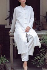 Vintage Women Chinese Tang Suit Tai Chi Coat Top Martial Arts Kung Fu Uniform