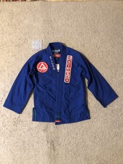Gracie Barra Equipe GB Jiu Jitsu Kimono Top Youth Y5 Blue Marital Arts MMA