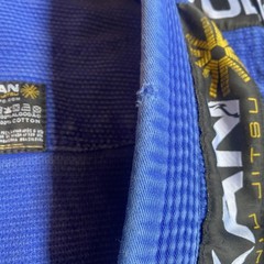 Vulkan Pro Light Jiu Jitsu Gi Jacket Mens Large A2 Blue 100% Cotton Brazil