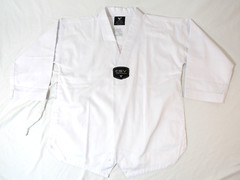 Vision CSV Size 1 / 150cm U.S. Taekwondo White Uniform Top Martial Arts NEW Flaw