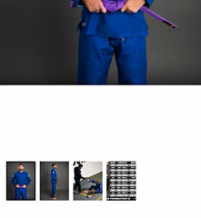 Gold BJJ The Foundation Gi Blue Jiu-Jitsu Uniform Set w/ Belt (Adult Unisex)