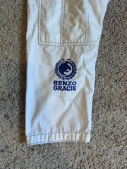 Renzo Gracie size A1 White and Blue Brazilian Jiu-Jitsu Gi with pants