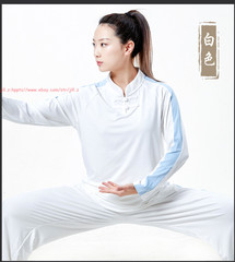 Unisex Martial Arts Suit Chinese Traditional Milk Silk Tai Chi Kung Fu Uniform