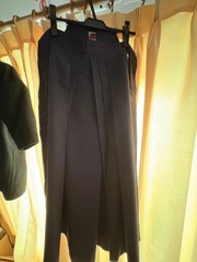 Japanese Kendo Gi Jacket Hakama Pants Uniform Top Bottom Set Navy Blue