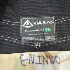 VULKAN Jiu Jitsu GI Pro Light Top FightWear Jacket Black Sz- A2 #2078