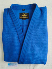 MIZUNO Judo gi Jacket and Bottom Set YUSHO Blue IJF Official Approved 22JM5A1527