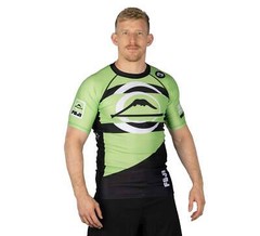 Fuji Vision MMA BJJ Jiu Jitsu ShortSleeve ShortSleeve SS Rashguard – Green