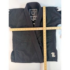 Kingz ONE Jiu Jitsu Gi Kimono Top Black BJJ Martial Arts Size M00 Kids Youth