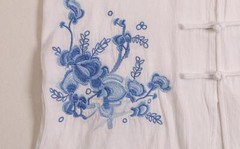 Womens Martial Arts Tai Chi Uniform Loose Kung Fu Suit Sets Flower Embroidery
