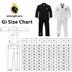 Brazilian Jiu Jitsu Gi BJJ Gi Kimono Training Uniform for Kids Black 300 GSM