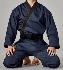 MOOTO Kumgang Grandmaster Taekwondo Karate Dobok Navy Black Collar Professional