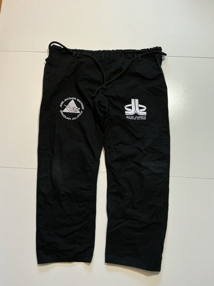 Jean Jacques Machado Brazilian Jiu Jitsu BJJ Ripstop Gi Black Uniform Pants A-5