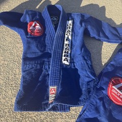 Gracie Barra Equipe Kimono And Pants Brazilian Jiu-Jitsu Gi Blue Youth 2 / 3