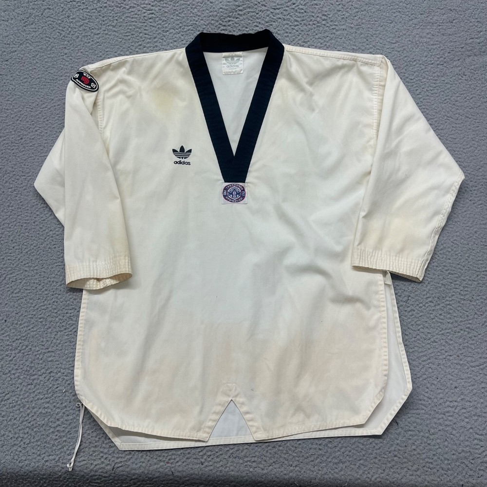 Adidas Taekwondo Gi Adult 5 White Popover Top Vintage Martial Arts Jiu Jitsu