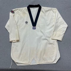 Adidas Taekwondo Gi Adult 5 White Popover Top Vintage Martial Arts Jiu Jitsu